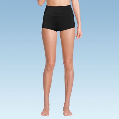 Lands' End Women's Tugless High Waisted Swim Boy Shorts