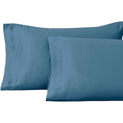 Premium Egyptian Quality Cotton 1000 Thread Count Solid 2 Piece Pillowcase Set by Blue Nile Mills
