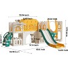10 in 1 Toddler Slide, Age 1-3 with Swing, Basketball Hoop and Telescope, Kid Slide for Toddlers, Indoor Outdoor Toddler Playset Toddler Playground - 4 of 4
