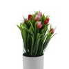 Unique Bargains Artificial Plants Tulip Decorative Pot Plastic 3.15"x3.15"x9.84" 1 Pc - 4 of 4