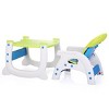 Yinvani Blue Convertible Baby Table and Chair Set with Feeding Tray and 5-Point Safety Buckle - 4 of 4