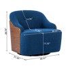 DYHOME 30.3" W Swivel Barrel Chair, Boucle Upholstered Accent Chair, No Assembly Required (Set of 2) - 3 of 4