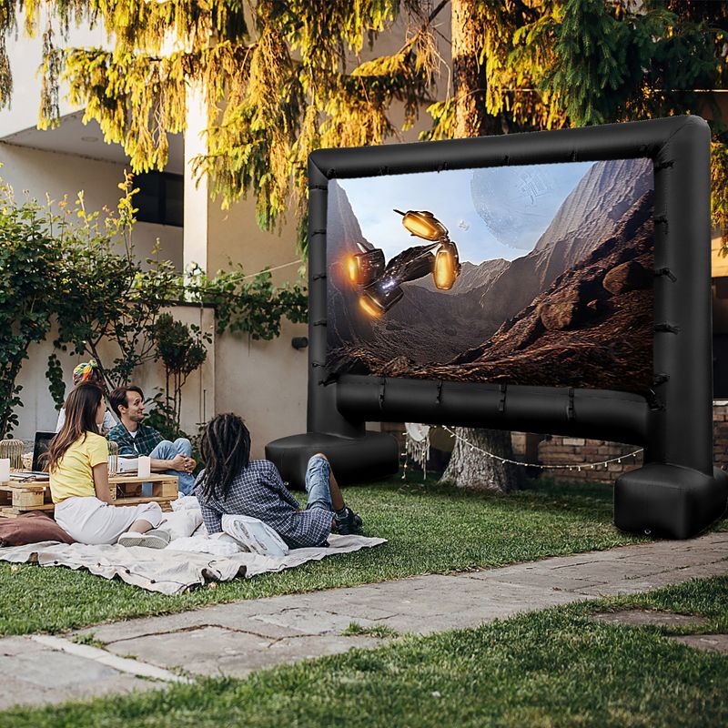 Tangkula 16 Ft Inflatable Movie Screen Outdoor Projector Screen w/ Air Blower Carry Bag, 2 of 10