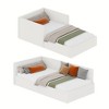 Twin Size Corner Bed with 2 Storage Drawers, Velvet Upholstered L-Shaped Daybed with Extended Headboard for Bedroom, Guest Room,Living Room - 4 of 4