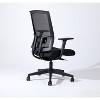 Okak Modern Mesh Ergonomic Office Chair with Adjustable Height, Swivel Chair with Metal Base, Criss Cross Chair for Study, Reading Room, Black - 4 of 4