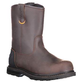 RefrigiWear Men's Barrier Lightweight Insulated 9-Inch Brown Leather Work Boots