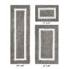 Hotel Bath Rug 100% Premium Cotton Tufted Weave Two Tone Reversible 3 Piece Bathroom Rug Set, Super Soft & Water Absorbent, Machine Washable Bathmat - 2 of 4