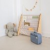 3 Sprouts Recycled Fabric Kids Bookcase, Toddler Bookshelf - Gingham Beige - 3 of 4