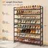 Aoibox 8-Tier Metal Shoe Rack, Holds 50 Pairs, Stackable Shoe Organizer for Garage, Entryway, Black, 11.4" x 45" x 56.7" - 3 of 4