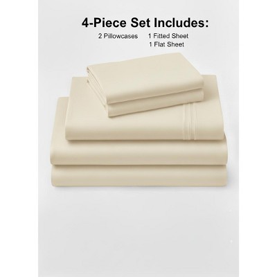 Rug Branch California Cotton Club Sheet Set – 600 Thread Count, 100% Long-Staple Cotton, Soft Sateen Weave