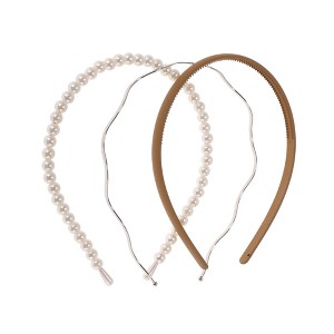 Unique Bargains Women's Solid Color Hairband 1 Set - 1 of 4