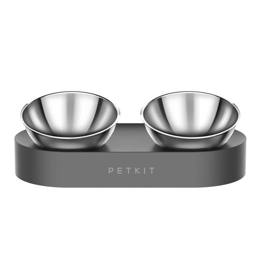 PETKIT 4 fl oz Fresh Nano Adjustable Stainless Steel Double Cat Bowl