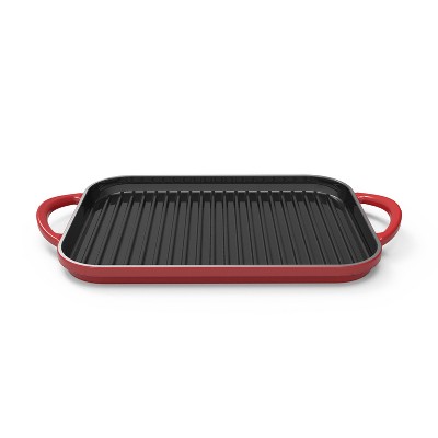 Nordic Ware Pro Cast Traditions Slim Grill, 17", Cranberry