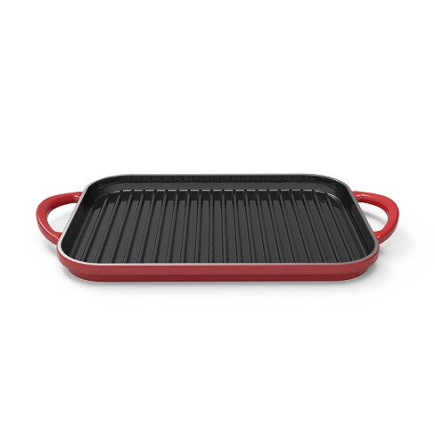 Nordic Ware 11 Grill Pan with Stainless Steel Handle - Red