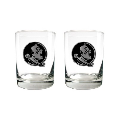 NCAA Florida State Seminoles Stealth 16oz. Glass Set 2pk