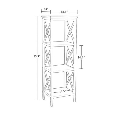Adjustable White 63" Contemporary Storage Tower