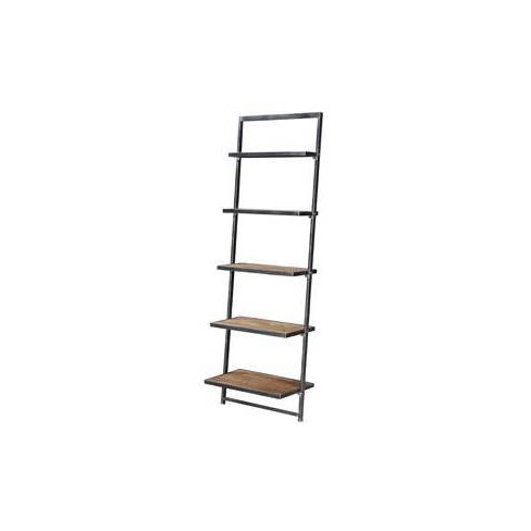 72.25 Laredo 5 Tier Ladder Bookcase shelf Natural antique Black Breighton Home Rustic Industrial Style Fir Plywood Target