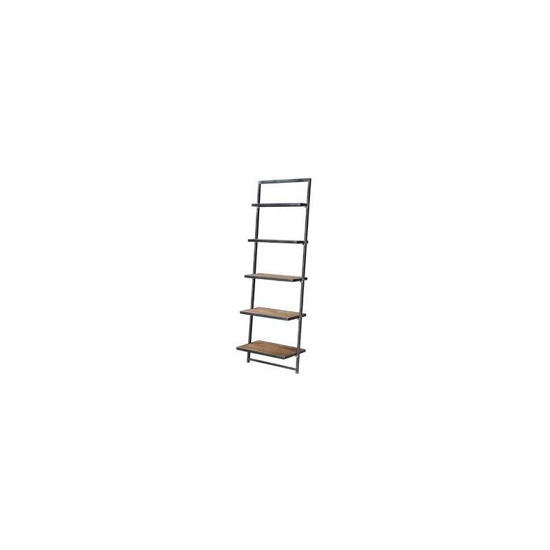 72.25&#34; Laredo 5 Tier Ladder Bookcase/shelf Natural/Antique Black - Breighton Home, 1 of 8
