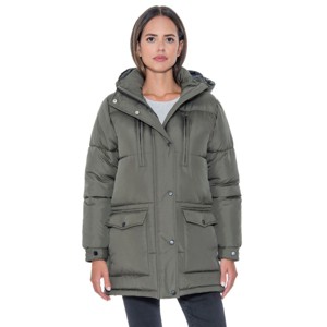 Women's Winter Puffer Parka Coat - S.E.B. By SEBBY - 1 of 4