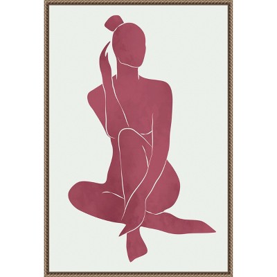 Amanti Art Henri Matisse Minimal Woman No 3 by Jay Stanley Framed Canvas Wall Art
