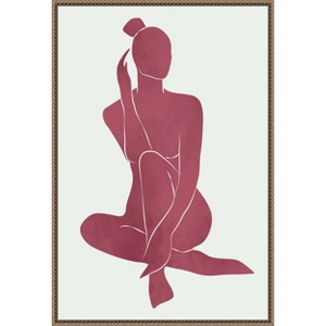 Amanti Art Henri Matisse Minimal Woman No 3 by Jay Stanley Framed Canvas Wall Art - 1 of 4