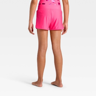 Cat & Jack Girls' Swim Shorts Cover-Up - Cat & Jack™ Pink M — фото 2