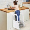 COZONY Toddler Step Stool with Handles, 2-Step Bathroom Stool with Non-Slip Pads, Sturdy Plastic Potty Training Stool & Kitchen Helper for Kids - 4 of 4