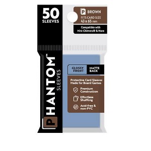 Phantom Sleeves: "Brown Size" (43mm x 65mm) - Gloss/Matte (50) (Compatible with: Mini-Chimera® and More) - 1 of 1