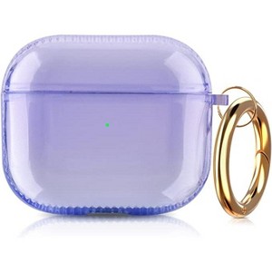 Worryfree Gadgets Case Compatible with Apple AirPods 3 Case Gen 3 Clear Protective TPU Cover Skin AirPods 3 Cover Wireless Charging with Carabiner - 1 of 4