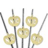 Big Dot of Happiness Gold Glitter NYC Apple Party Straws - No-Mess Real Glitter Cut-Outs and Decorative New York City Party Paper Straws - Set of 24 - 3 of 4
