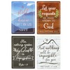 Faithful Finds 12-Pack Inspirational Refrigerator Magnets with Bible Verses, Scripture (3 Sizes) - 4 of 4