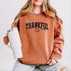 S.W.Smiley Thankful Varsity Arched - Women's Lightweight Garment Dyed Sweatshirt - 2 of 4