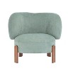 ModernLuxe Accent Chair, Cozy Wingback Armless Chair, Wooden Single Sofa Lounge Chair - 2 of 4