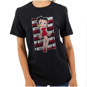 Retro Betty Boop Cartoon Gradient Womens Graphic T Shirt Tees Brisco Brands - 1 of 4
