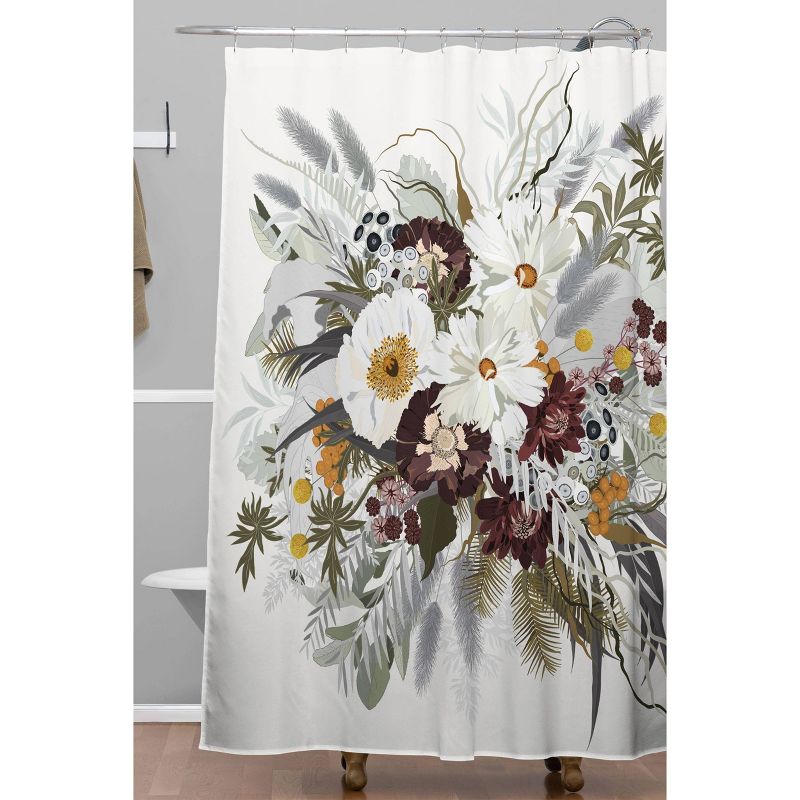 Iveta Abolina Ruby Autumn Shower Curtain White - Deny Designs, 3 of 7