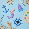 Genie Crafts 24 Pieces Unfinished Nautical Wood Cutouts for Crafts, Wooden Sailboat, Mermaid, Anchor, Ship Wheel for DIY Projects - 2 of 4