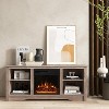 Tangkula 58" TV Stand w/ 18" Electric Fireplace Heater 750W/1500W & Remote for 65" TV - 2 of 4