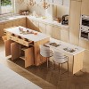ATJafurn 70.9”W Kitchen Island with Extendable Dining Table, Modern Dinning Room Cabinet with Four Drawers and Multi-Storage Breakfast Bar Island - 2 of 4