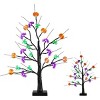 Racxily 2Pack 1.97FT Lighted Halloween Trees Halloween Indoor Decorations Black Halloween Tree Lights with Timer Adjustable Twigs - 4 of 4