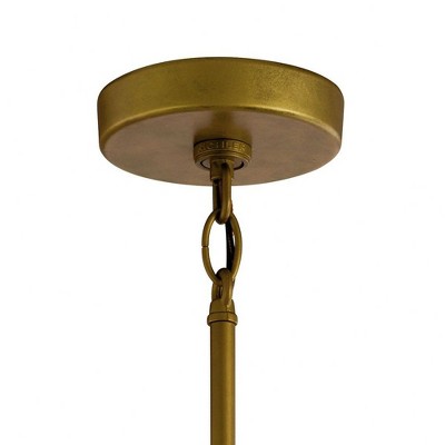 Camillo Natural Brass Outdoor Pendant with Clear Seeded Glass