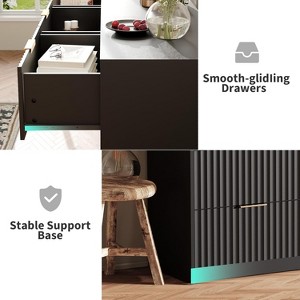 TackView 9 Drawer Fluted Dresser for Bedroom,Large Capacity & Anti-Tip, Modern Chest of Drawers with Metal Handles, 2-Parcel Sent - 1 of 4