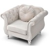 Transitional Upholstered Flared Armchair with Comfortable Seating and Easy Assembly for Living Room - 3 of 4