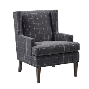 VYNXARIA Farmhouse style accent armchair in Gray upholstery - 1 of 4