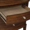 Dark Cherry Finish 1pc Nightstand of 3x Drawers Satin Nickel Tone Knobs Transitional Style - 3 of 4