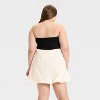 Women's Tube Bubble Mini A-Line Dress - A New Day™ Black/Cream - 2 of 3