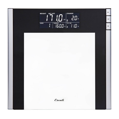 Escali 440-lb Digital Black Bathroom Scale in the Bathroom Scales  department at