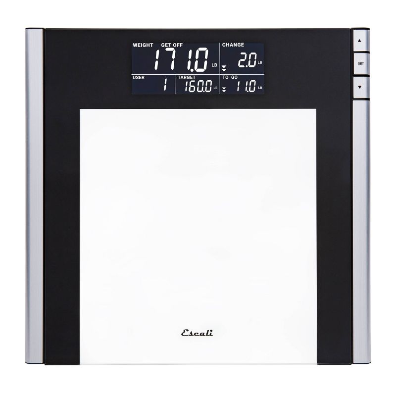 Track and Target Bathroom Scale Black/Clear - Escali, 1 of 11