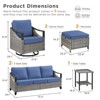 Buenhomino Outdoor Patio Furniture Sets, All-Weather PE Wicker Seating with Swivel Chairs, Sofas, Ottomans & Tables for Garden, Deck & Porch - 3 of 4