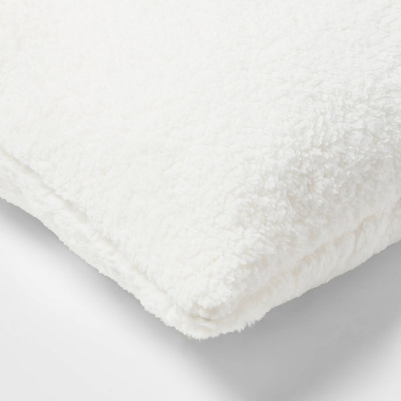Solid Faux Shearling Throw Pillow - Threshold™, 4 of 6