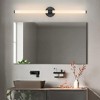 POWLIG 30.31-in 1-Light Black Modern Dimmable Wall Sconce Strip Mirror Headlights Dresser Light Bar - 2 of 4